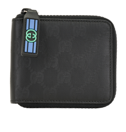 Gucci GG Supreme Card Wallet, Canvas, Black, 780177 1147, B/DB, 3*